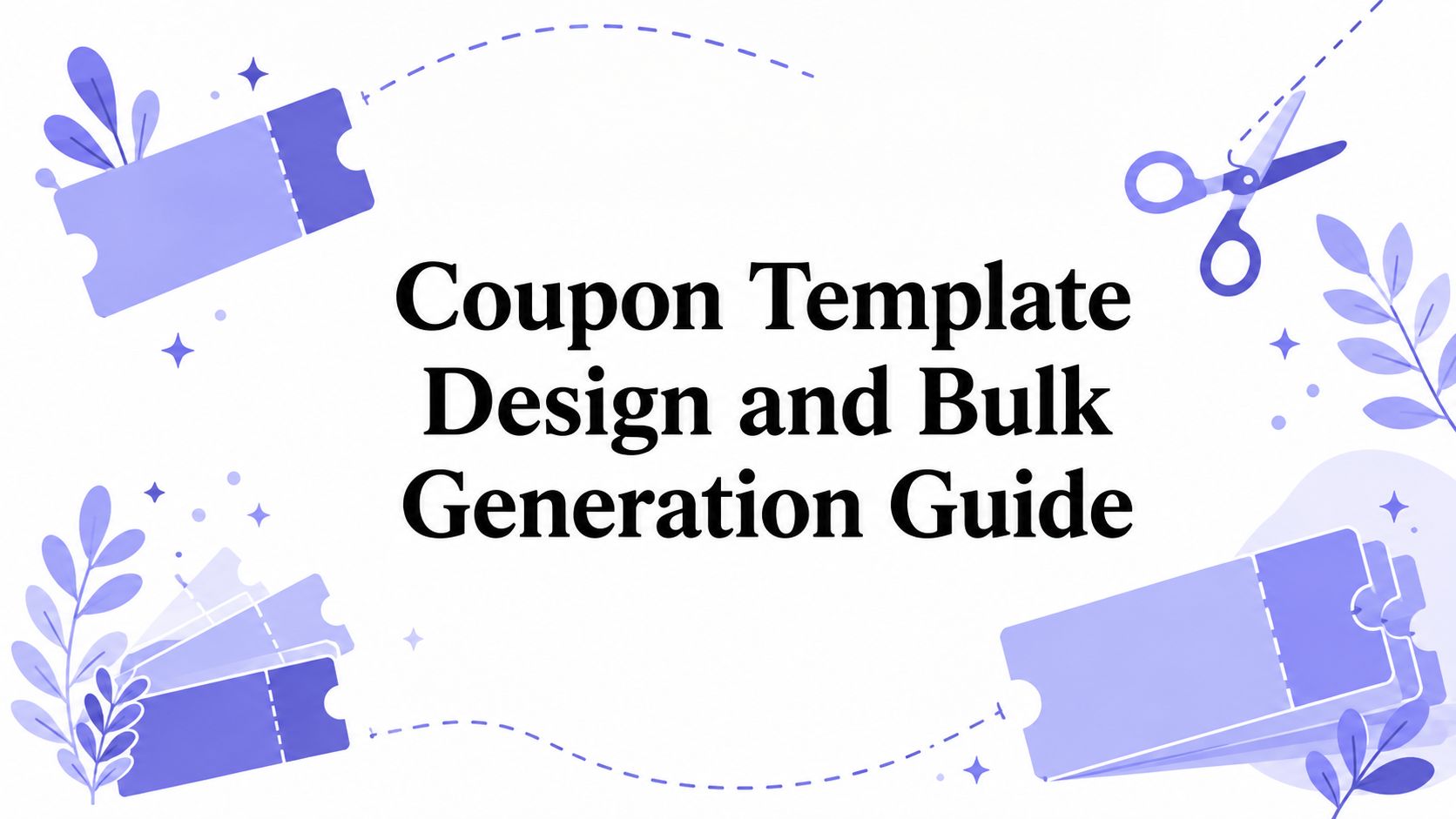 Coupon Template Design and Bulk Generation Guide