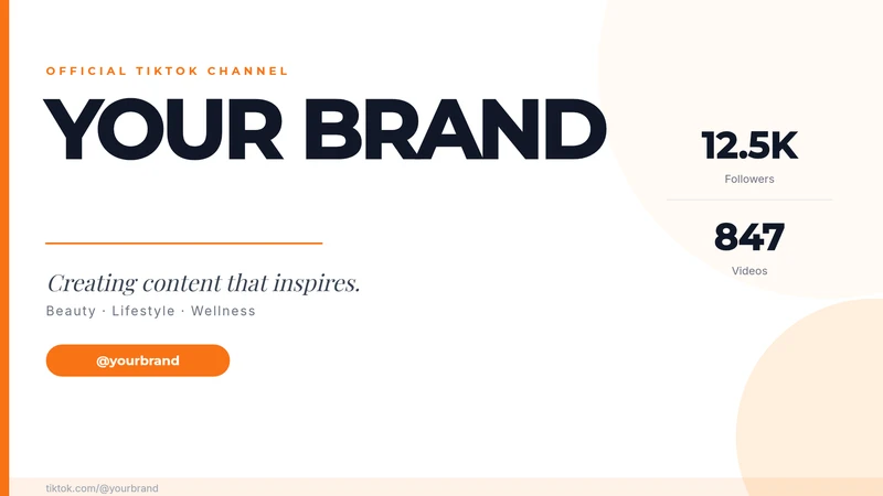 TikTok Landscape — Brand Banner
