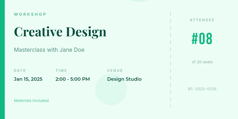 Workshop Pass